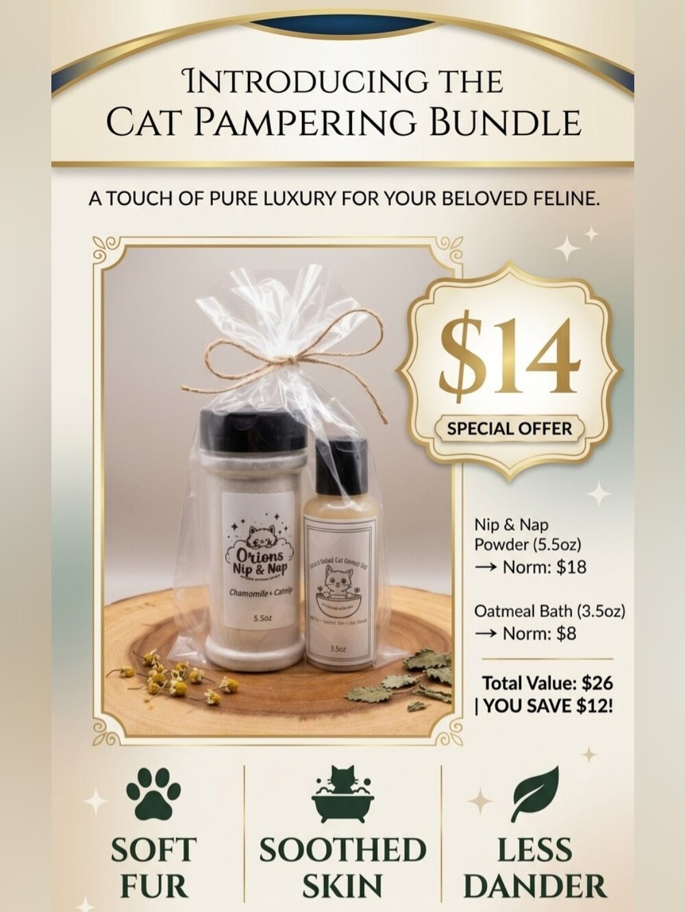 BUY NOW Orion's Feline Spa Retreat: The Ultimate Cat Pampering Bundle